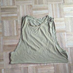 Lululemon Tie Dye Chartreuse Green Women's Muscle Crop Tank